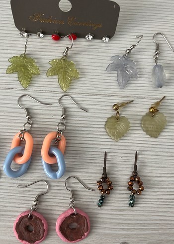 Renkli Boncuklu Kadın Küpeler - Görsel 4