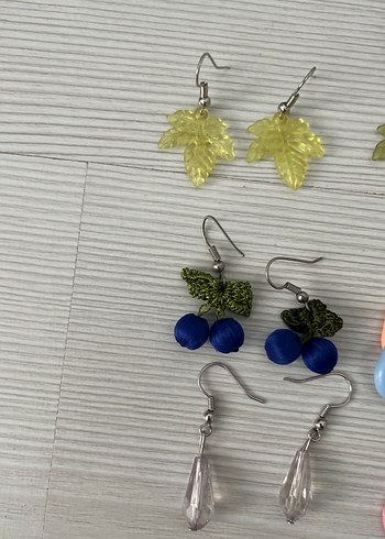 Renkli Boncuklu Kadın Küpeler - Görsel 3