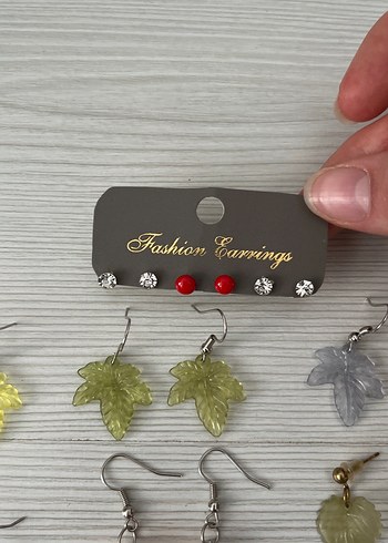 Renkli Boncuklu Kadın Küpeler - Görsel 2