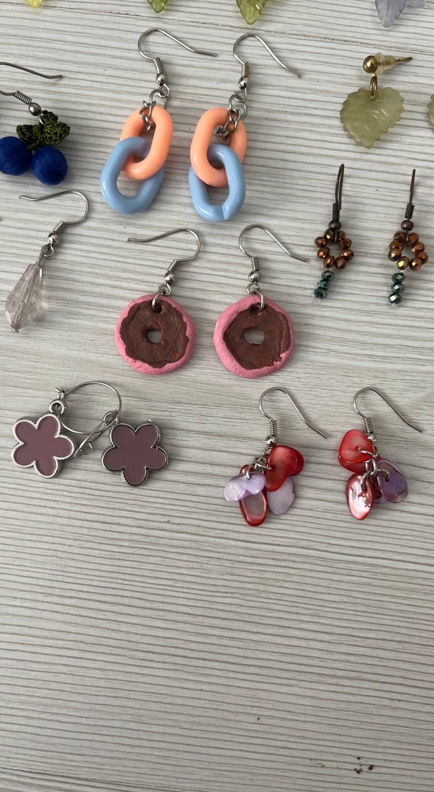 Renkli Boncuklu Kadın Küpeler - Görsel 5