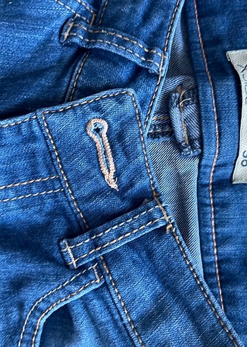 LC Waikiki Düğmeli Mavi Kadın Kot Pantolon