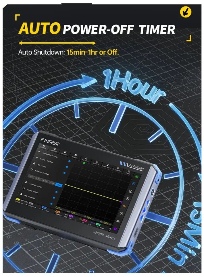 FNIRSI DPO350P Osiloskop cihazı - Görsel 4