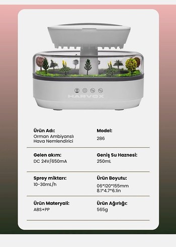 Orman Ambiyanslı Hava Nemlendirici 250mL - Görsel 8