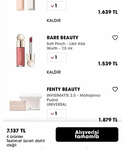 Beden fenty beauty / dior beauty / rare beauty