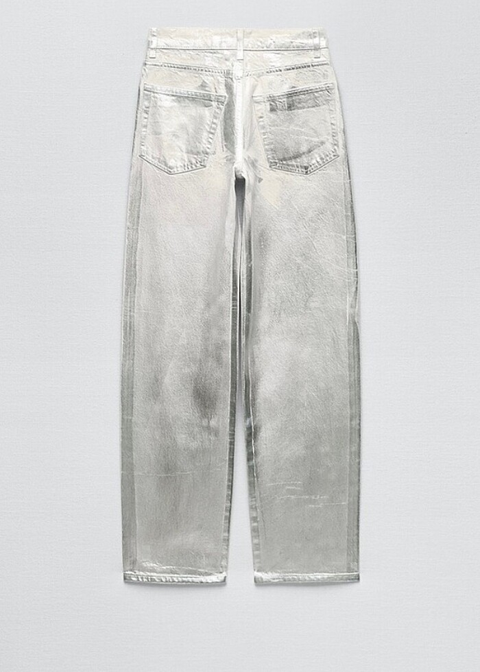 metalik zara pantolon - Görsel 5