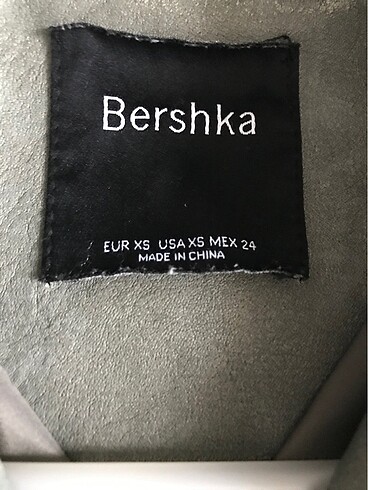 xs Beden haki Renk BERSHKA deri ceket