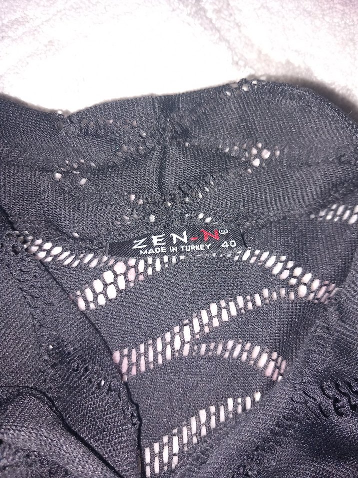 Dantel Detaylı Siyah kısa Elbise - Görsel 5