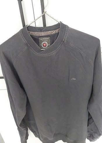 s/m Beden Gri Erkek Bisiklet Yaka Rahat Kesim Sweatshirt