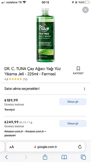 Farması Yüz Yıkama Jeli
