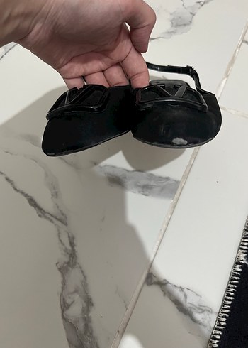 38 Beden siyah Renk Klasik Siyah Tokalı mini topuklu Stiletto Kadın Ayakkabı