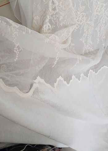 Bohem İşlemeli Beyaz Perde - Görsel 2