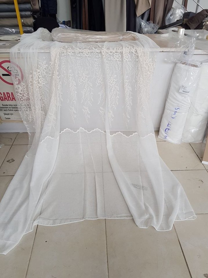 Bohem İşlemeli Beyaz Perde - Görsel 3