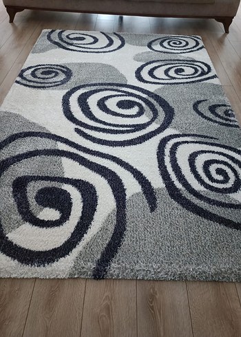 Gri Soyut Desenli Çağdaş Halı - Görsel 3