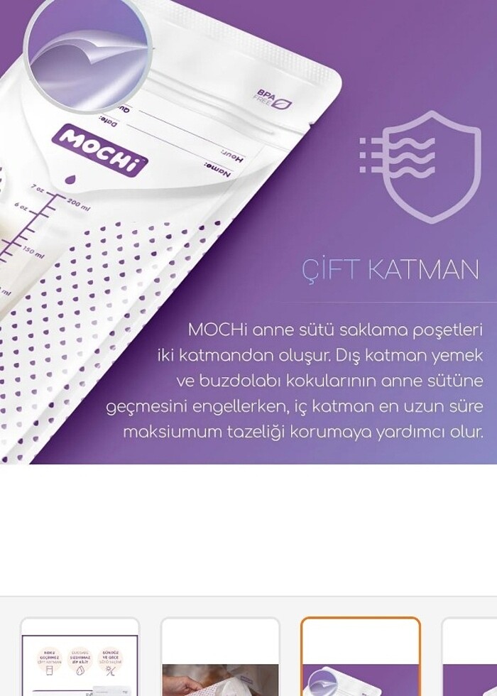MOCHI ANNE SÜTÜ SAKLAMA POŞETİ - Görsel 3