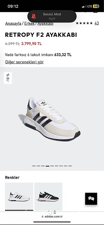 Adidas spor ayakkabı