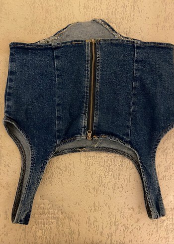 Trendyol & Milla Kadın Mavi Denim Crop Top
