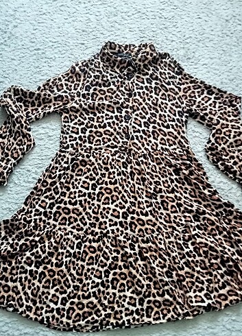 Leopar elbise 