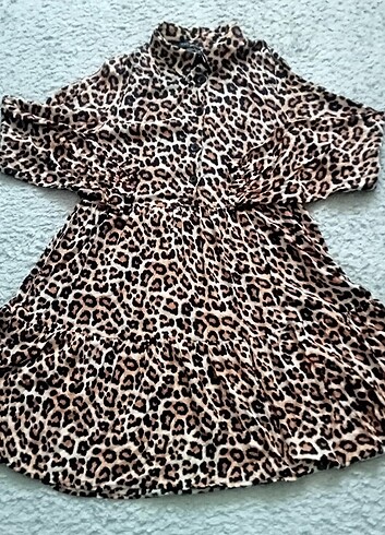 Defacto Leopar elbise