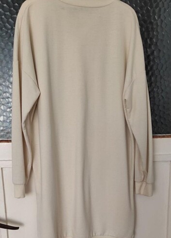 m Beden ten rengi Renk LCW Bej Sweatshirt Tunik