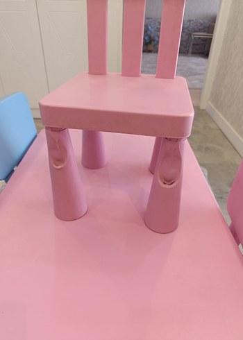 Beden Pastel Pembe Çocuk Masası ve Sandalyesi