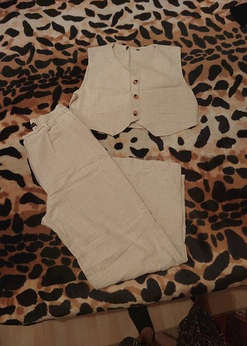 pantalon yelek ikili takım