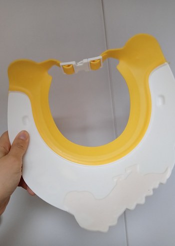 Sarı Dinozor Desenli Bebek Banyo Şapkası - Görsel 6