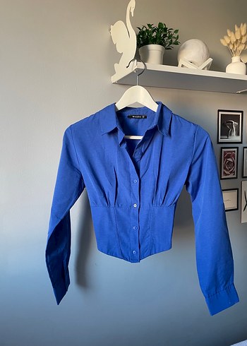 Korse detay dar gömlek - Görsel 2