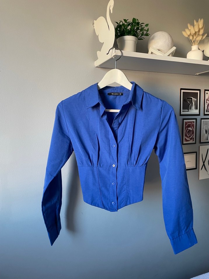 Korse detay dar gömlek - Görsel 2