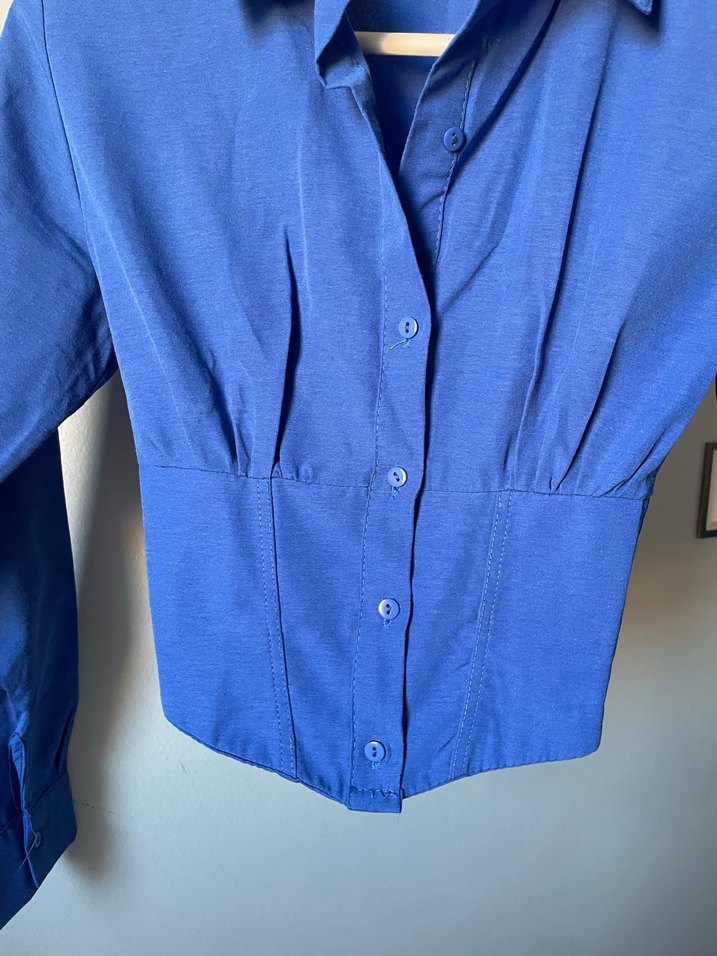 Korse detay dar gömlek - Görsel 4