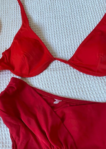 Koyu Kırmızı İpli Kadın Bikini - Görsel 2
