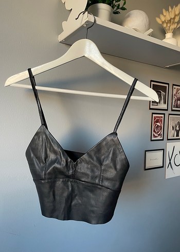 Siyah Deri Mini Bustiyer - Görsel 2