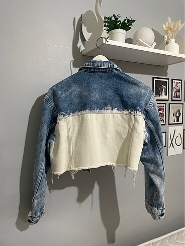 s Beden crop yırtık kot ceket lcw
