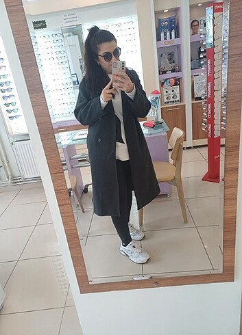 s Beden gri Renk Kaşe kaban