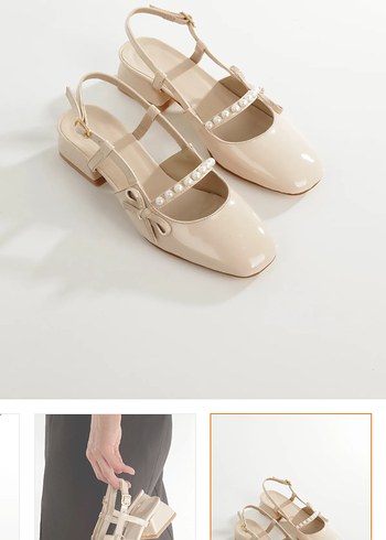 Zara Bej Kadın Klasik Tokalı Topuklu Ayakkabı