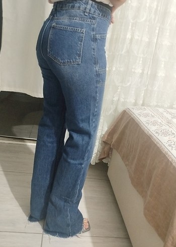 36 Beden mavi Renk Kadın Mavi Denim Normal Boy Kot Pantolon