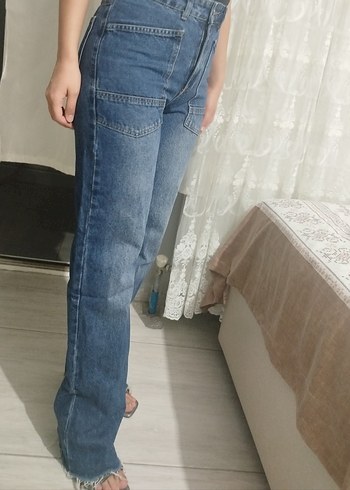 Kadın Mavi Denim Normal Boy Kot Pantolon