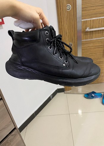 40 Beden siyah Renk Skechers Siyah Erkek Bağcıklı Biker Bot