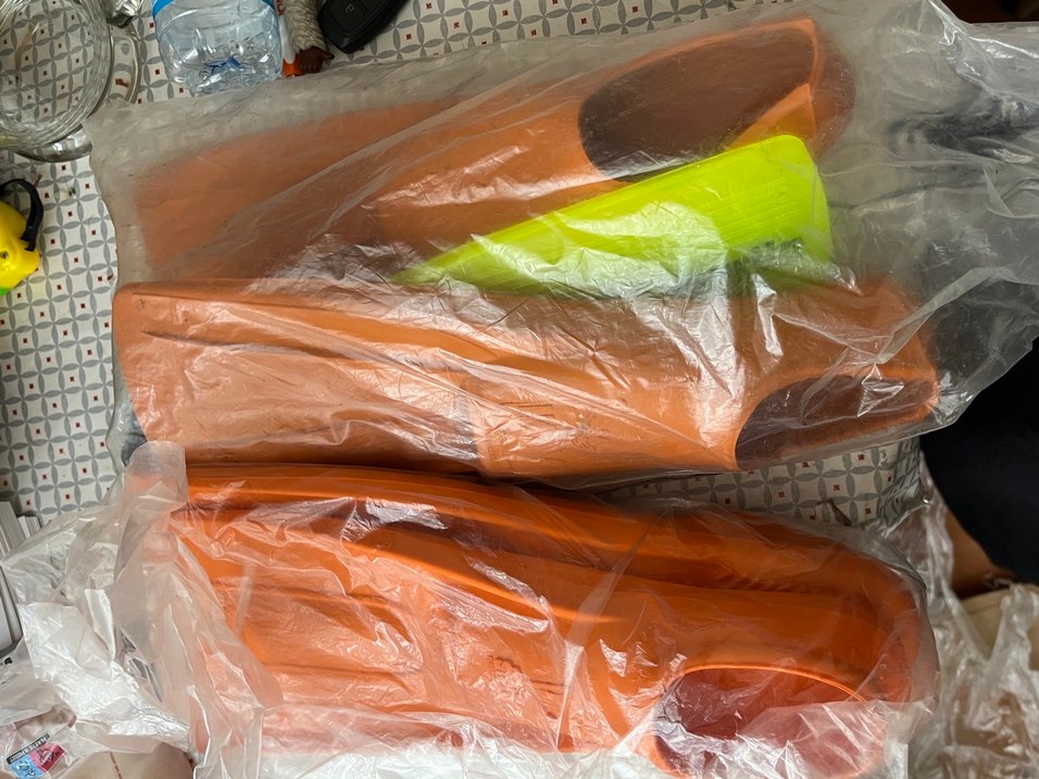 Çocuk Parlak Turuncu Kauçuk uzun palet - Görsel 4