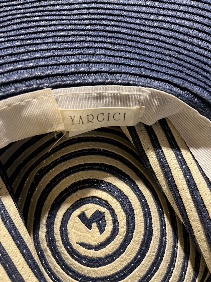 Pliseli hasır Kadın Şapka - Görsel 2