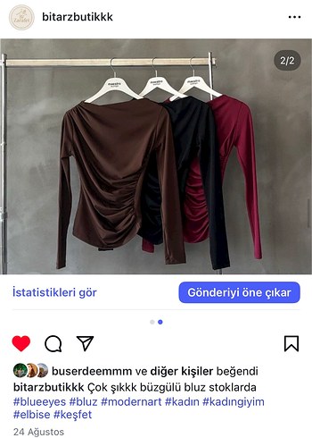 Büzgülü Bordo Uzun Kollu Mini Bluz S/XL mevcut