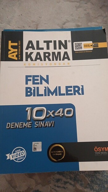 Altın karma ayt fen bilimleri 10×40 deneme