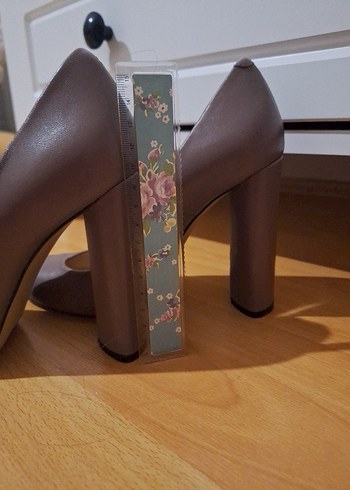 38 Beden Kadın Mavi ve Gri Yüksek Topuklu Stiletto