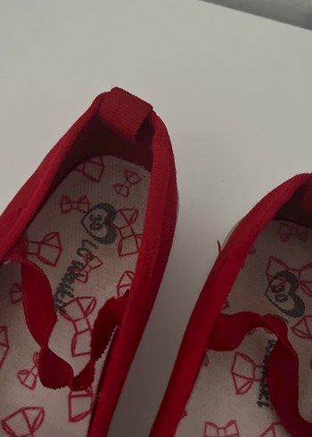 Kırmızı Fiyonk Detaylı Kız Babet Ayakkabı - Görsel 3