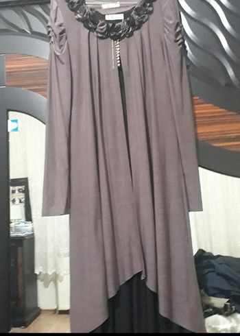 Uzun Kollu Salaş Uzun Elbise - Görsel 2