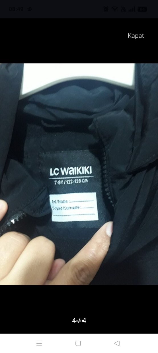 çucuk Siyah Fermuarlı  Mont - Görsel 3