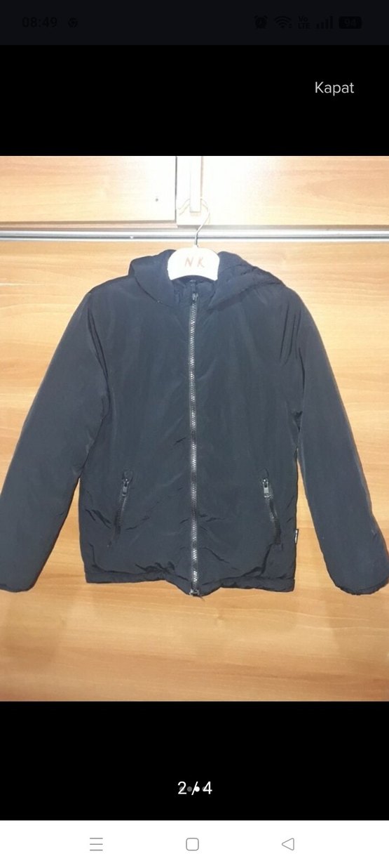 çucuk Siyah Fermuarlı  Mont - Görsel 2