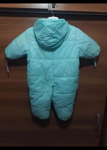 Düğmeli Turkuaz Bebek Tulumu - Görsel 2