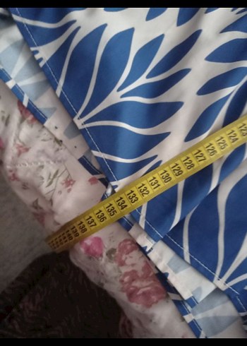 Mavi  Uzun  Elbise - Görsel 5