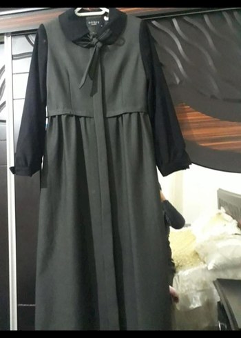 Siyah Uzun Gotik Kadın kaban - Görsel 3