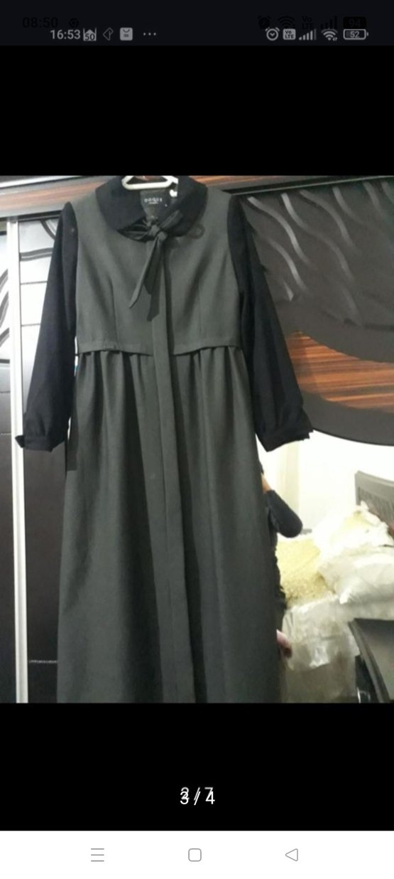 Siyah Uzun Gotik Kadın kaban - Görsel 3